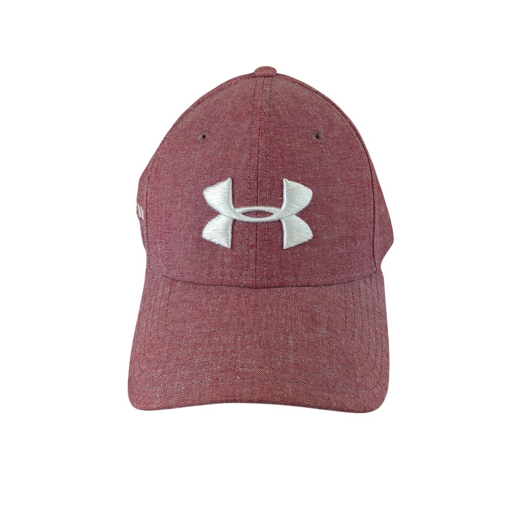 Under Armour Golf Hat Red Heathered Mens OSFA‎ Embroidered Logo Adjustable Strap